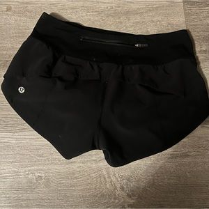 Black Lululemon speed up shorts